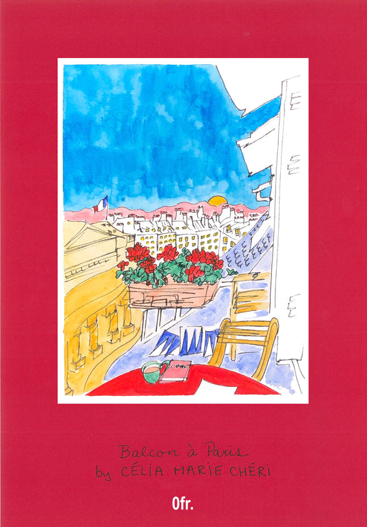 "Depuis Mon Balcon" Postcard Book